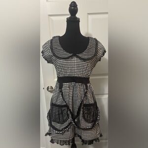 NWT Tripp NYC Black & White Bo Peep Strap Dress